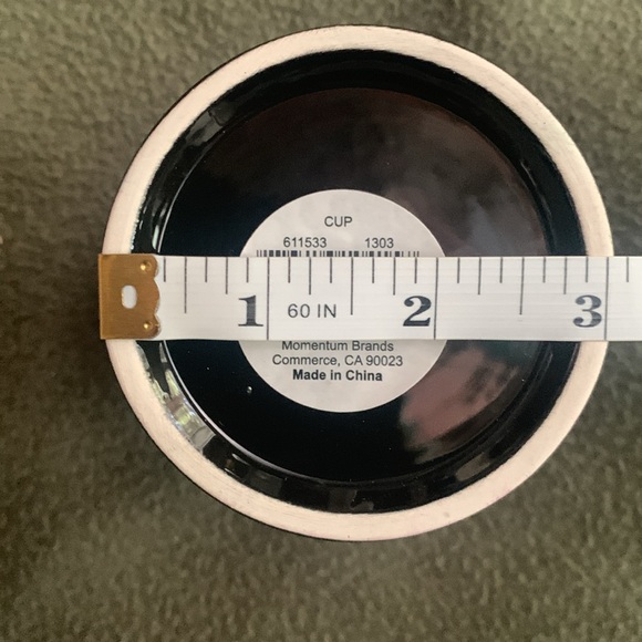 New Momentum Brands ceramic cups. Set of 3. Cream/blue. Black/white. - Picture 7 of 13